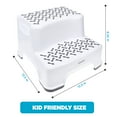 Playtex White 2Tier Step Stool, Kids Bathroom and Bedroom Plastic Step