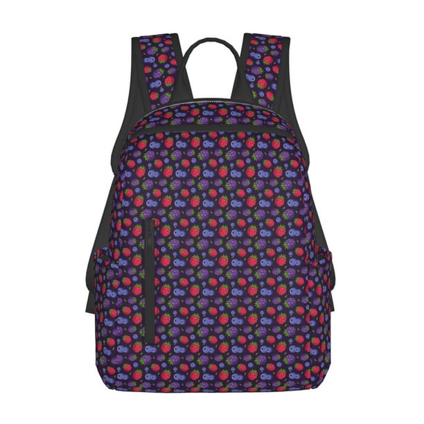 Disketp Blackberries Mochila Ligera e Impermeable, Mochila de Día Resistente para Viajes, Senderismo y Uso Diario para Hombre y Mujer