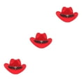 thumbnail image 3 of Decodeary Western Outback Cowboy Hat Channel Inner Cowboy Classic Hat Large Brim Provides red 3Set, 3 of 6