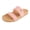 Pink, variant on Women’s Double Strap Slide Sandals, Faux Leather Cross Strap Slides with Arch Support, Lightweight Non-Slip Comfort Sandals, Casual Slip-On Everyday Sandals for Women.