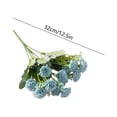 thumbnail image 4 of Light Blue Carnation Artificial Bouquet 12.5 Inch Spring Table Centerpiece Decor For Home Office And Wedding Arrangements, 4 of 7