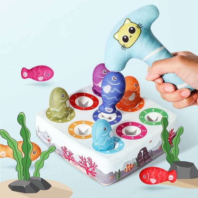 Juguetes Montessori para bebés de 1 a 2 y 3 años juego educativo de martilleo de Color para niños regalo de cumpleaños tablero para padres e hijos