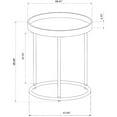 thumbnail image 3 of Roundhill Furniture Genoa Round Tray Table with Metal Frame in Espresso/Gold, 3 of 5