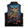 thumbnail image 2 of Xoenoiee Owl Flower Print Boys Sleeveless Vests Jacket Full-Zip Fall Winter Warm Outerwear Lightweight Zip Coats with Pockets for Boys, Size 3T, 2 of 7