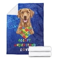 thumbnail image 2 of Autism Awareness Chesapeake Bay Retriever Accept Understand Love Cozy Fleece Blanket Chessie Dog Lover Warm Soft Throw Blanket - 12003, 2 of 5
