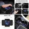 thumbnail image 5 of Yuyamidu 12pcs Wolf Car Seat Covers Set Galaxy Front Car Seat Protector with Steering Wheel Cover Seat Belt Pads Armrest Prorector Trash Bin Sunglass Pocket Rear View Mirror Cover Coasters Key Chain, 5 of 7