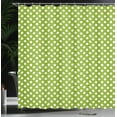 thumbnail image 4 of Ambesonne Geometric Shower Curtain, Polka Dots in Retro Style, 69"Wx70"L, Lime Green White, 4 of 5