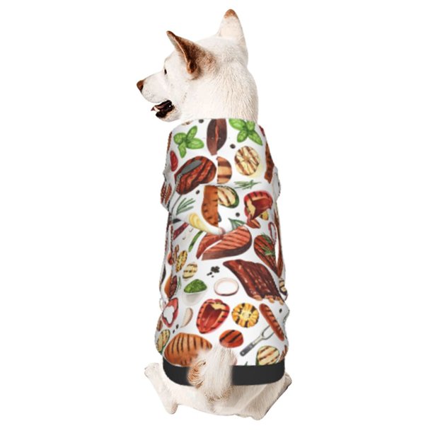 Balery Cooking Bbq Sudadera con Capucha para Perros Pequeños – Ropa para Mascotas, Disfraz para Perros y Gatos, Ideal para Fiestas y Cosplay-Large