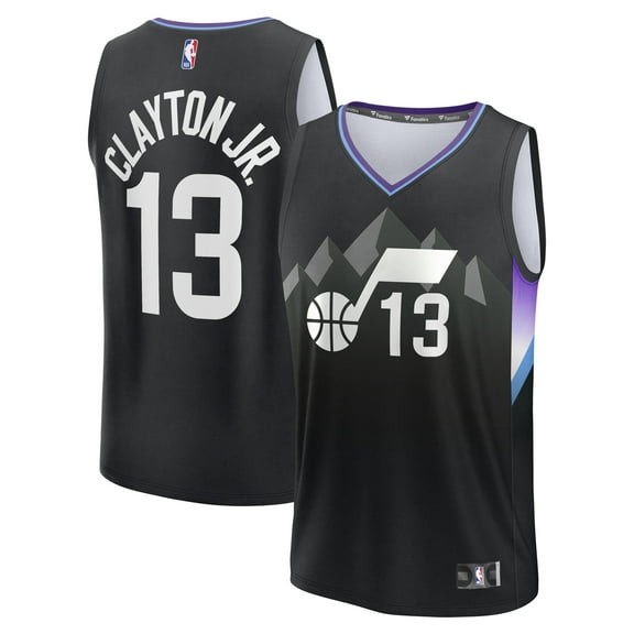 Men's Fanatics Walter Clayton Jr. Black Utah Jazz Fast Break Replica Player Jersey - Statement Edition