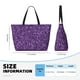 thumbnail image 4 of Easygdp Purple Glitter Bolsa de Viaje de Playa de Gran Capacidad, Bolsa Tote Perfecta para la Playa, Escapadas de Fin de Semana y Viajes, 4 of 7