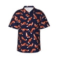 thumbnail image 1 of KLL Chemise Hawaïenne à Manches Courtes pour Hommes Motif Renards, TG, 1 of 7