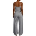 thumbnail image 3 of FNFYFH Women's 2 Piece Lounge Set Ribbed Tank Top and Wide Leg Sweatpants Tracksuit Comfy Matching Sets, 3 of 5
