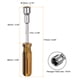 thumbnail image 2 of Controlador de tuercas métrico Uxcell de 13 mm, llave de vaso hexagonal de 6 puntos no magnética con mango antideslizante, 2 of 6