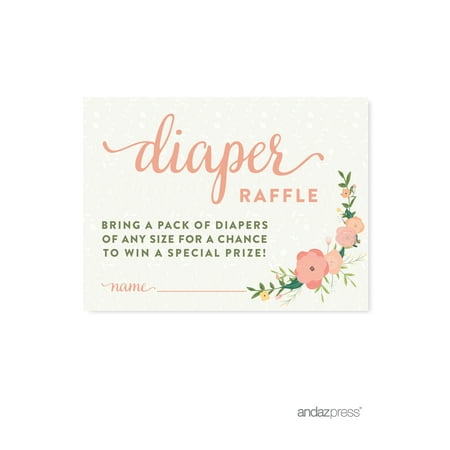 Diaper Raffle Floral Roses Girl Baby Shower Game 30 Pack Walmart Com Diaper Raffle Floral Roses Girl Baby Shower Game 30 Pack Walmart Com