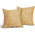 thumbnail image 2 of Mustard Yellow Cheetah Throw Pillow Covers 16X16 Inches Set of 2 Leopard Decorative Pillow Cases Animal Wildlife Pillow Cover with Zipper Home Decor For Sofa Couch Housewarming Gift Bed Porch Outdoor, 2 of 6