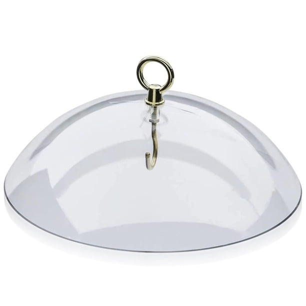 BirdFeeder Dome Funda de alimentación Estación de alimentación Protector Shield con percha A prueba de intemperie Snow Shade Backyard Patios Wildlife House Clear AweSitey PT000745-01B