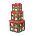 thumbnail image 1 of Moyic Cajas de regalo de Navidad de 3 uds., cajas de papel para exteriores DIY, organizadores de dulces decorativos para alimentos, recuerdo Kits de decoración para fiestas Cuadrícula L, 1 of 6