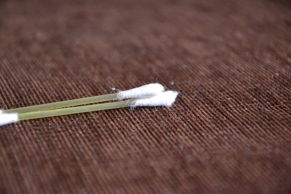 Cotton Stick To Your Ears Stick Ear Wash Sticks20 Inch By 30 Inch Laminated Poster With Bright