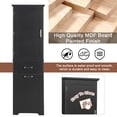 thumbnail image 5 of Gzxs Bathroom Storage Cabinet, 68.4" Tall Cabinet with 1 Door, Adjustable Shelves and 2 Drawers, Floor Standing Cabinet for Living Room, Entryway, Kitchen (Black), 5 of 9
