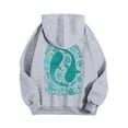 thumbnail image 4 of Women's "Protect The Ocean" Graphic Hoodie, Oversized Long Sleeve Pullover, Sea Life Print Casual Sweatshirt with Pockets, 13 Colors, S-XXL, 4 of 6