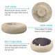 thumbnail image 2 of Cama para perros SAVFOX Calming Plush Donut de piel sintética para perros pequeños, 2 of 6