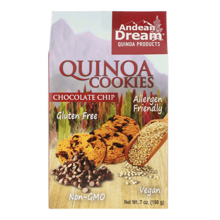 - Andean Dream, Quinoa Cookies, Chocolate Chip, 7 oz (pack of 3)