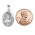 thumbnail image 3 of 925 Sterling Silver Necklace w/ Our Lady of Guadalupe Oval-Shaped Pendant Charm, 3 of 4