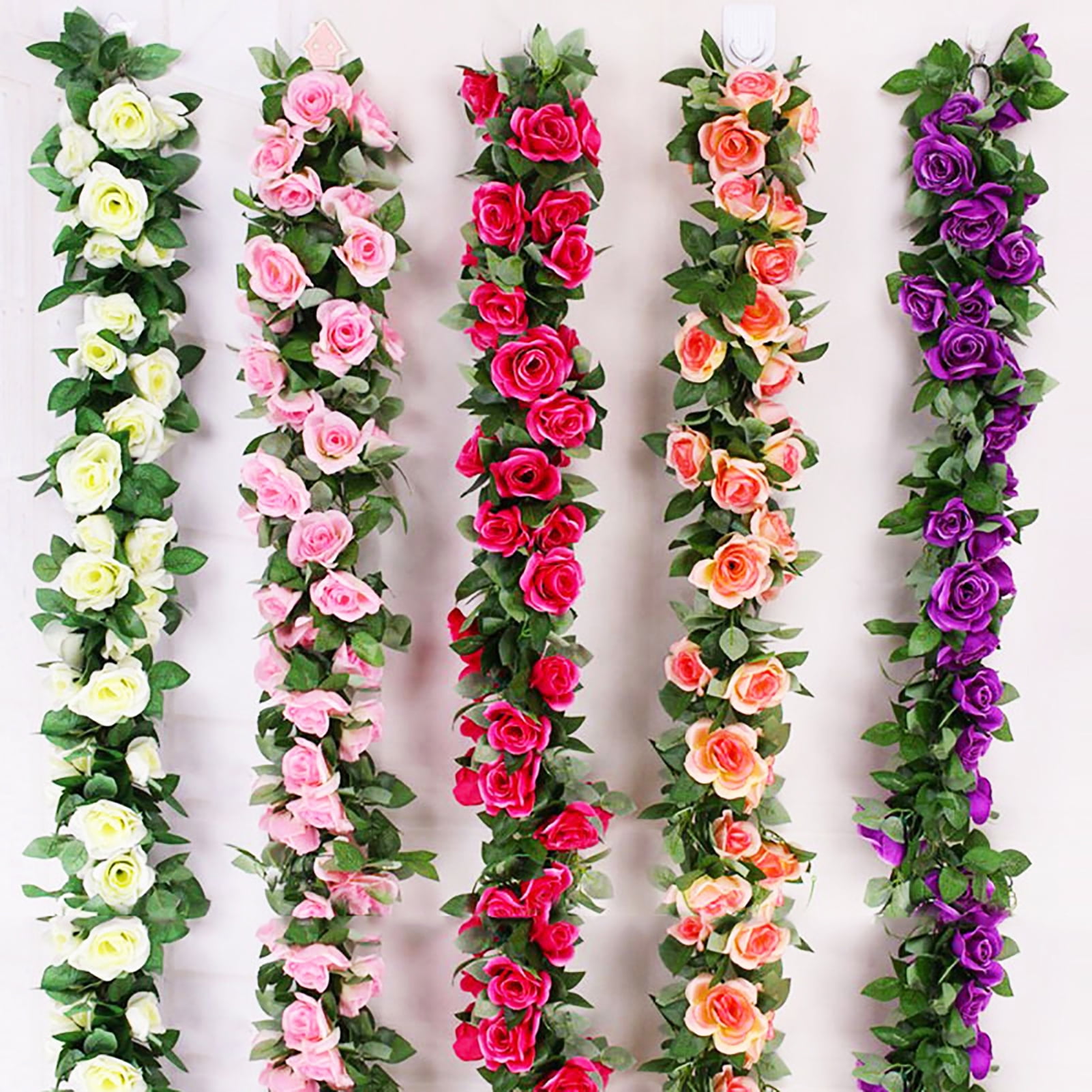 NUZYZ Fake Flower Vine Ecofriendly Antideform 6 Colors Rose Flower