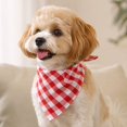 thumbnail image 5 of Red Plaid Drool Bib, Buffalo Check Fall Bandana for Dogs, Washable Cotton Fall Pet Scarf for Small Pets, Christmas Pet Bandana Holiday Gift for Puppy Kitten, Lightweight Triangle, 5 of 8