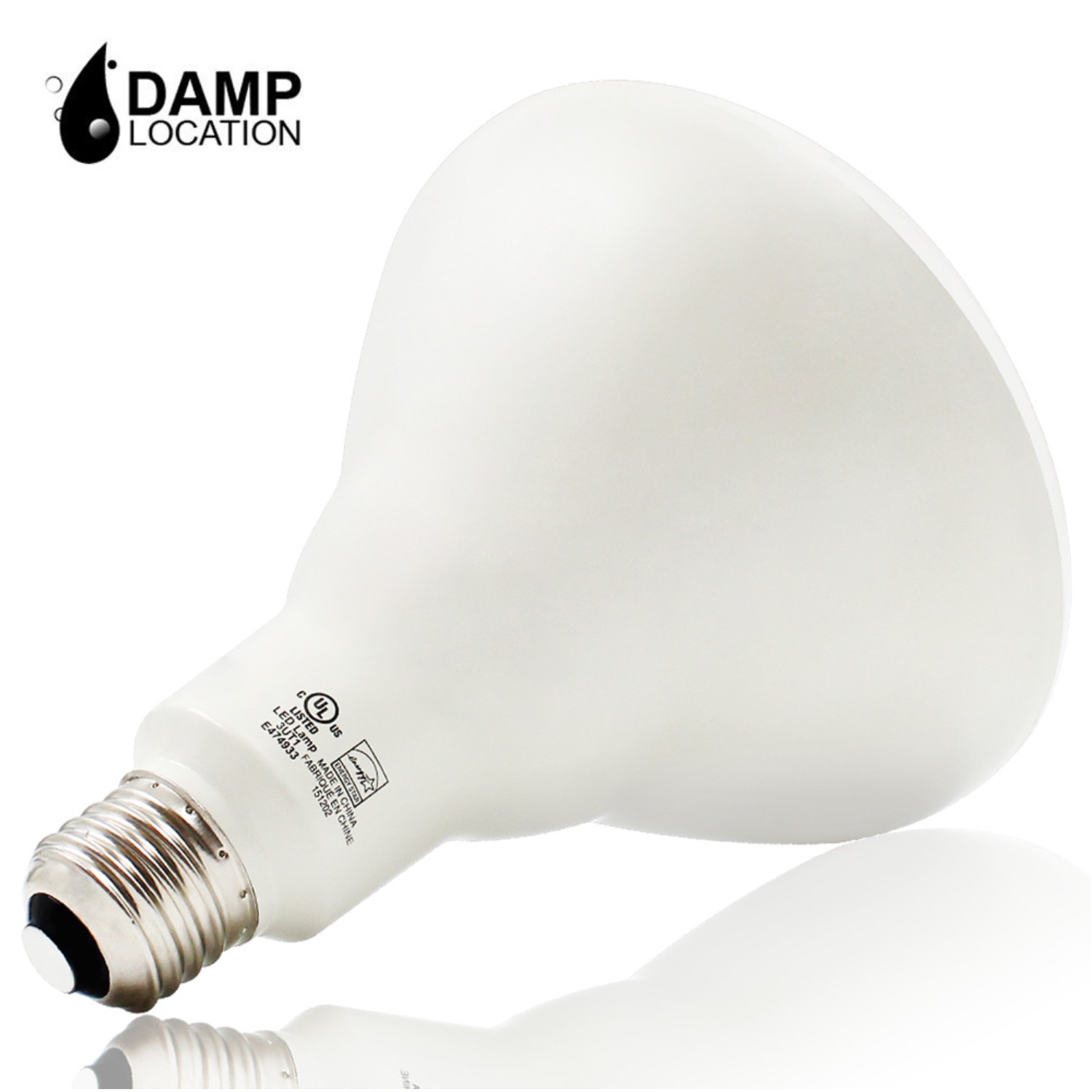 17W (85W Equiv.) Dimmable BR40 LED Bulb, Flood Light Bulb, 1100lm, 3000K Warm White, E26/E27 Base