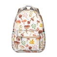 thumbnail image 1 of Boho Mushroom Students Backpack Vintage Magical Forest and Woodland Fairy Tale Mushroom Design Psychedelic Trippy School Bag, 1 of 6