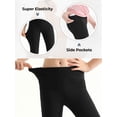 thumbnail image 3 of Usaibhir 3 Pack Girls Athletic Leggings with Pockets Yoga Workout Active Leggings Pants for Teen Girls 6-15T, 3 of 8