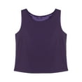 thumbnail image 3 of vastwit Womens Sleeveless Chiffon Vest Tank Tops Round Neck Loose T-Shirt Blouse Summer Lightweight Purple XXL, 3 of 5