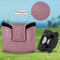 thumbnail image 6 of Haosy Dusty Rose Golf Mallet Putter Cover Strong Magnetic Leather Golf Club Headcover Closure, 6 of 7