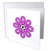 3dRose Soccer Flower Purple, Greeting Cards, 6 x 6 inches, set of 12