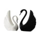 thumbnail image 4 of Estatua de cisne, escultura animal, artesanía decorativa, figura decorativa de resina realista. Blanco negro, 4 of 9