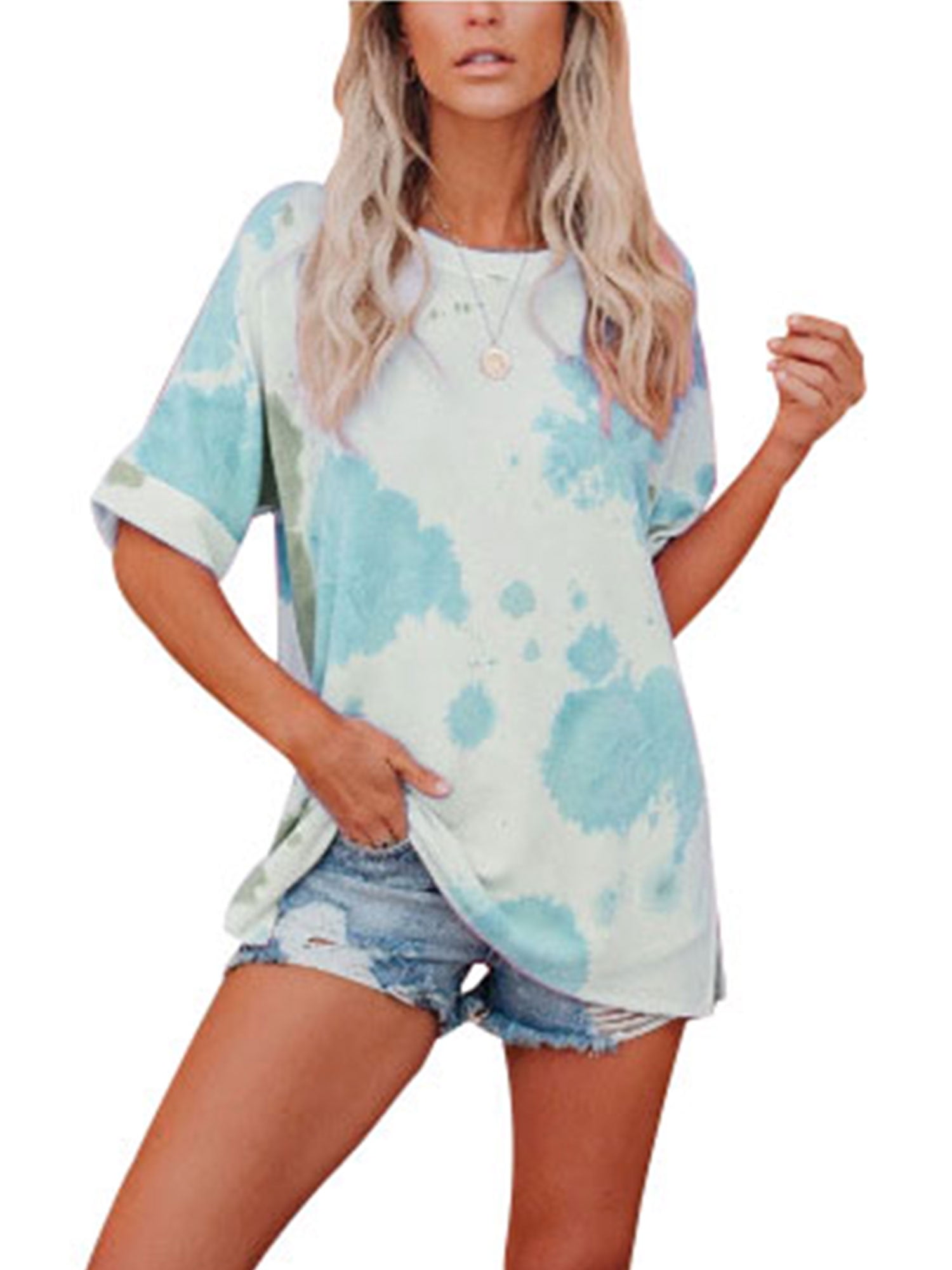 womens tie dye tunic top