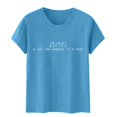 thumbnail image 4 of Delayuji Women's Easter A Lot Can Happen In 3 Days Print Crew Neck T Shirt Blue L Polyester,Spandex Short Sleeve Shirts for Women, 4 of 5