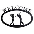 thumbnail image 1 of Village Wrought Iron WEL-156-L Grand Signe de Bienvenue Deux Golfeurs, 1 of 3