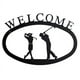 Village Wrought Iron WEL-156-L Grand Signe de Bienvenue Deux Golfeurs – image 1 sur 1