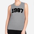 thumbnail image 2 of 1987 College Style Women's Muscle Tank Medium Heather Grey, 2 of 5