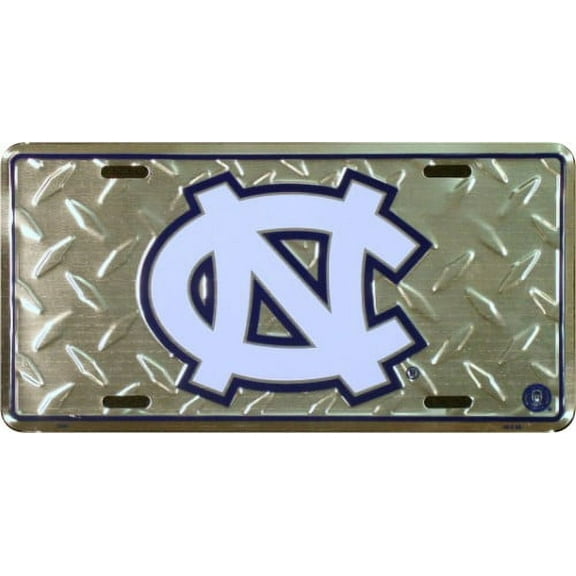 University of NC Tarheels Diamond Embossed License Plate