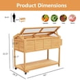 thumbnail image 4 of Raised Garden Bed with Wheels, Cover & Storage Shelves - Elevated Planter Box, 4 of 11