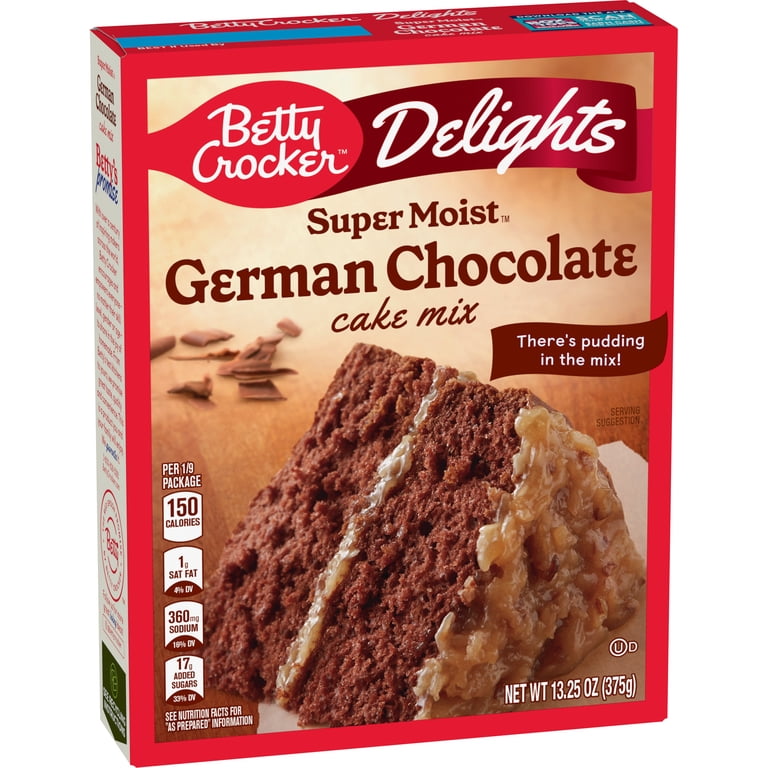 Betty Crocker, Cake Mix, 13.25 oz, German Chocolate Super Moist