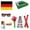 C(Germany), variant on Decorr 2026 World Cup Cheering Kit, Germany Fan Accessories Set with Flag, Sunglasses, Clapper, Scarf, Face Paint, Wristband & Inflatable Sticks, Sports Party Favors for Germany Soccer Fans