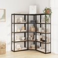 thumbnail image 1 of vidaXL 5-Layer Shelves 3 pcs Anthracite Steel&Engineered Wood, 1 of 5