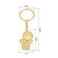 thumbnail image 2 of Uxcell Basketball Hoop Keychain, Mini Cute Sports Basketball Key Chain Sport Ball Pendant Key Ring Bag, Gold, 2 of 7