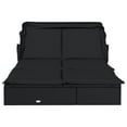 thumbnail image 6 of vidaXL 2-Person Sunbed with Foldable Roof Outdoor Patio Daybed Poly Rattan, 6 of 12
