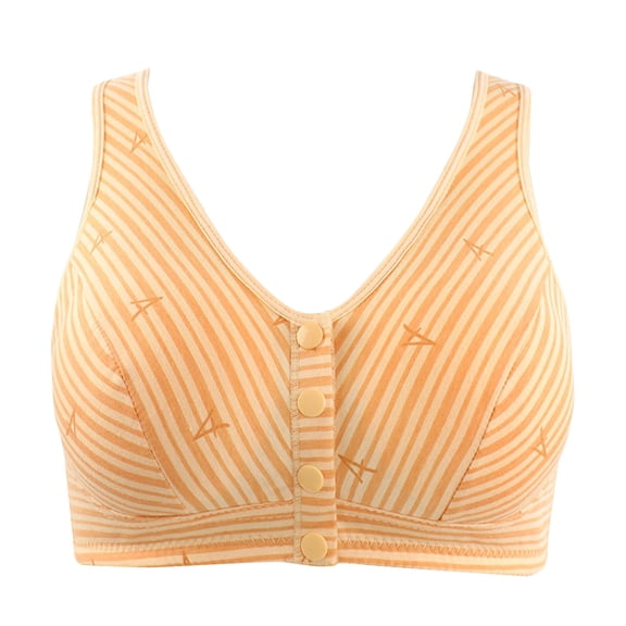 SROBPTY Shaping Plus Size Summer Bras for Womens Traceless Comfortable No Steel Ring Breathable Gathering Front Opening Buckle Bra