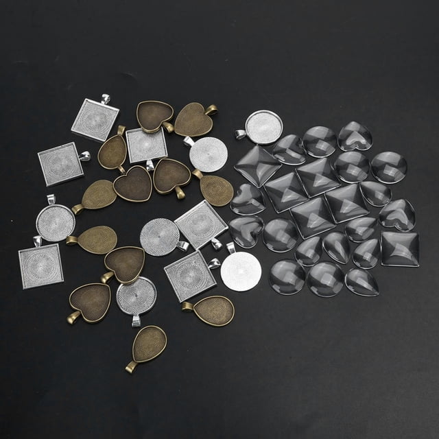 Base para Colgante de Joyería Nikou 48 Piezas Metal Forma de Gota